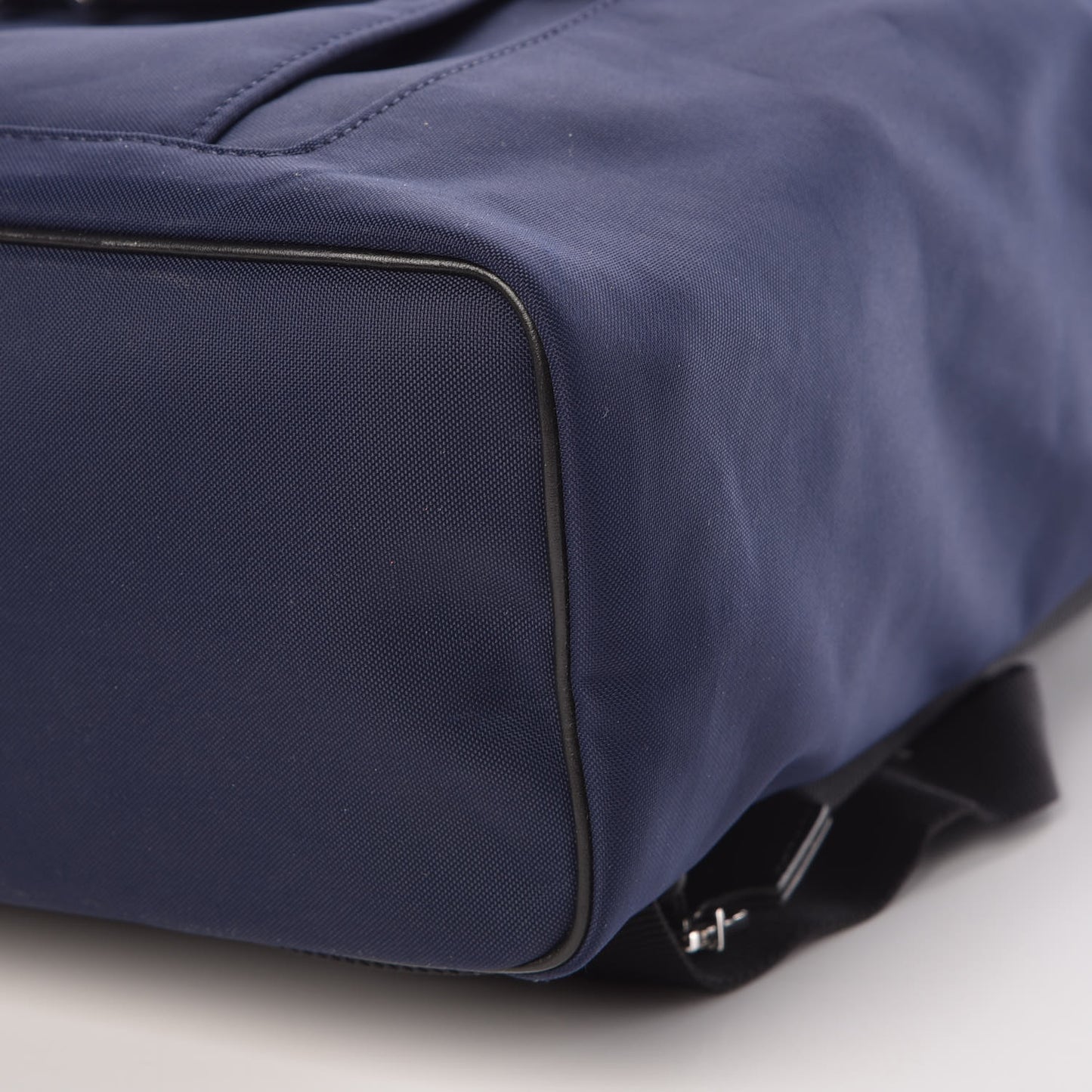Calfskin Nylon Motion Backpack Black Blue