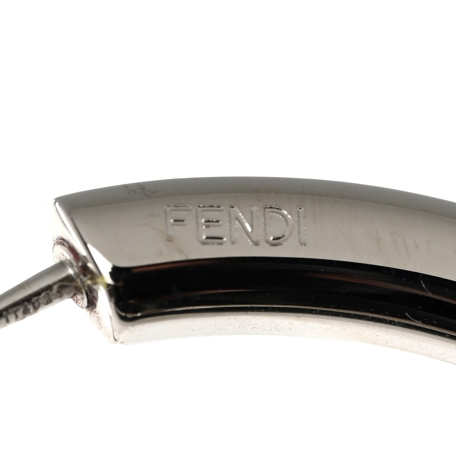 Fendi Metal FF Hoop Earrings Gold Silver 4 of 6