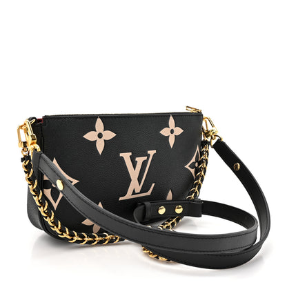 Louis Vuitton Empreinte Monogram Giant Multi Pochette Accessories Black Beige 3 of 10