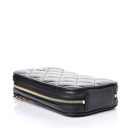 Chanel Caviar Quilted Classic Clutch With Chain Black 4 of 8