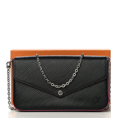 Louis Vuitton Epi Pochette Felicie Black Hot Pink 14 of 14