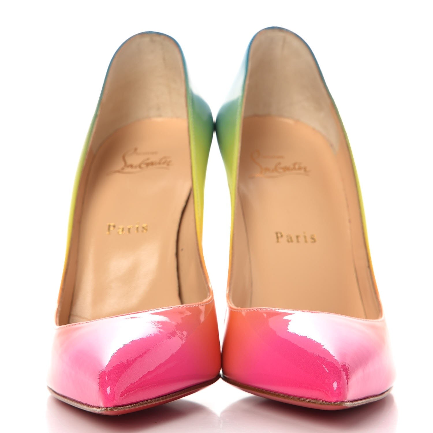 Christian Louboutin Patent Sunrise Pigalle Follies 100 Pumps 38.5 Multicolor 3 of 8
