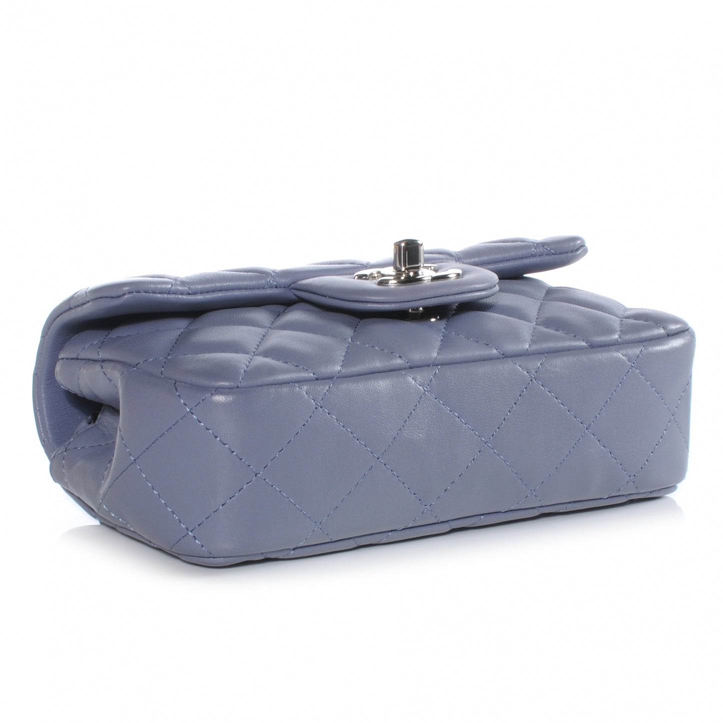Lambskin Quilted Extra Mini Flap Lavender