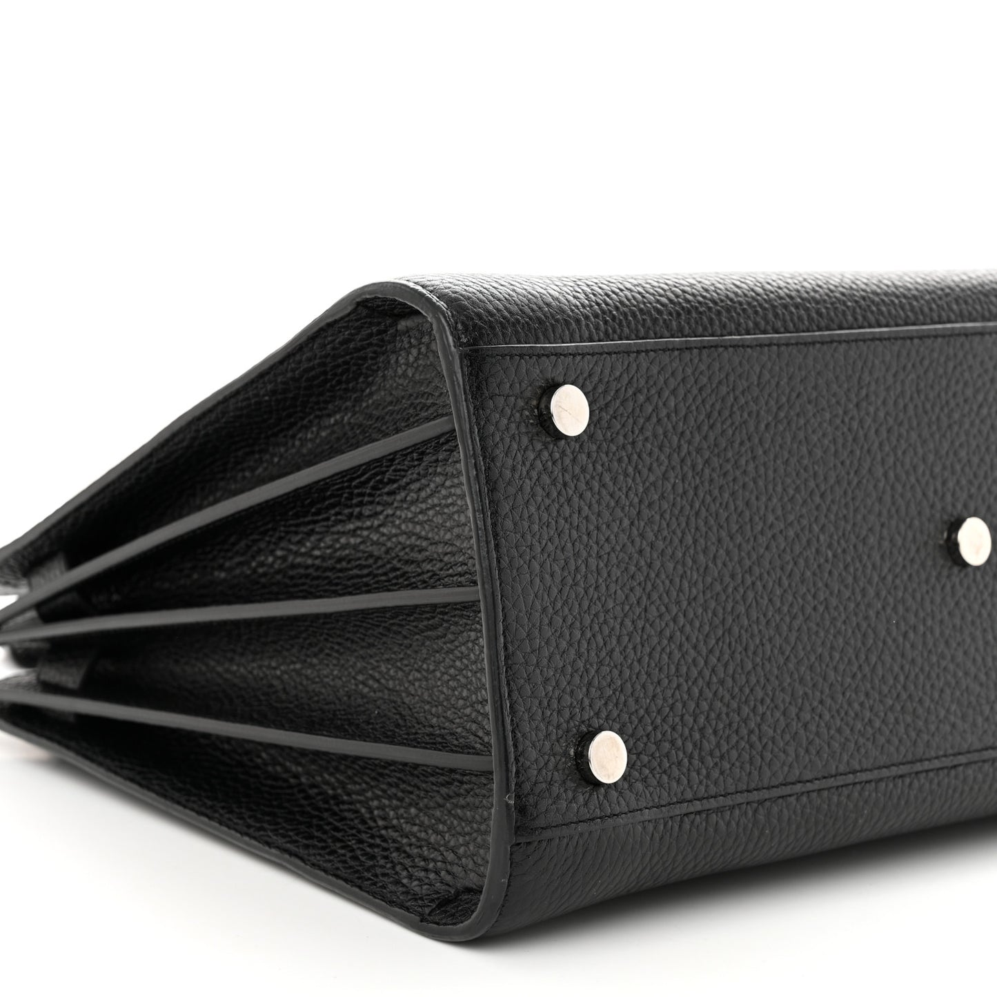 Grained Calfskin Small Sac De Jour Black