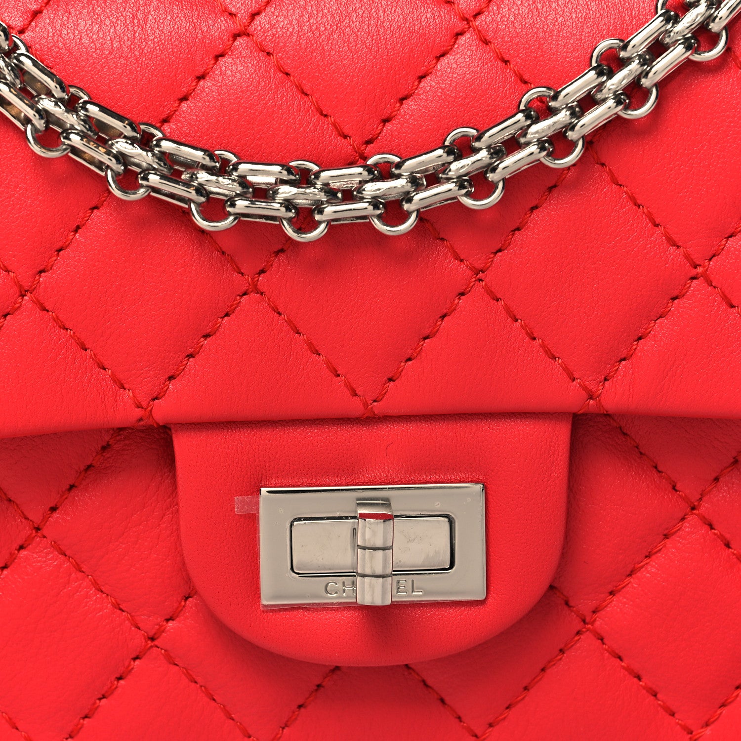 Chanel Calfskin Quilted 2.55 Reissue Mini Flap Dark Red 8 of 10