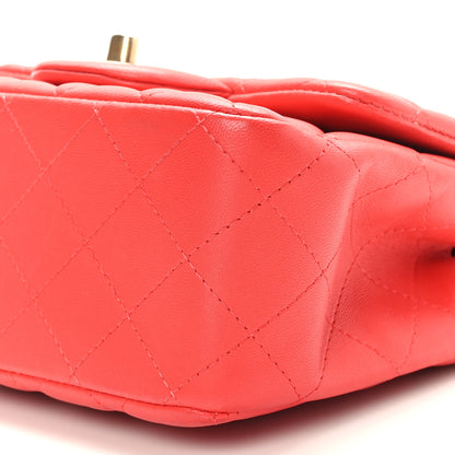 Chanel Lambskin Quilted Mini Square Flap Red 9 of 9