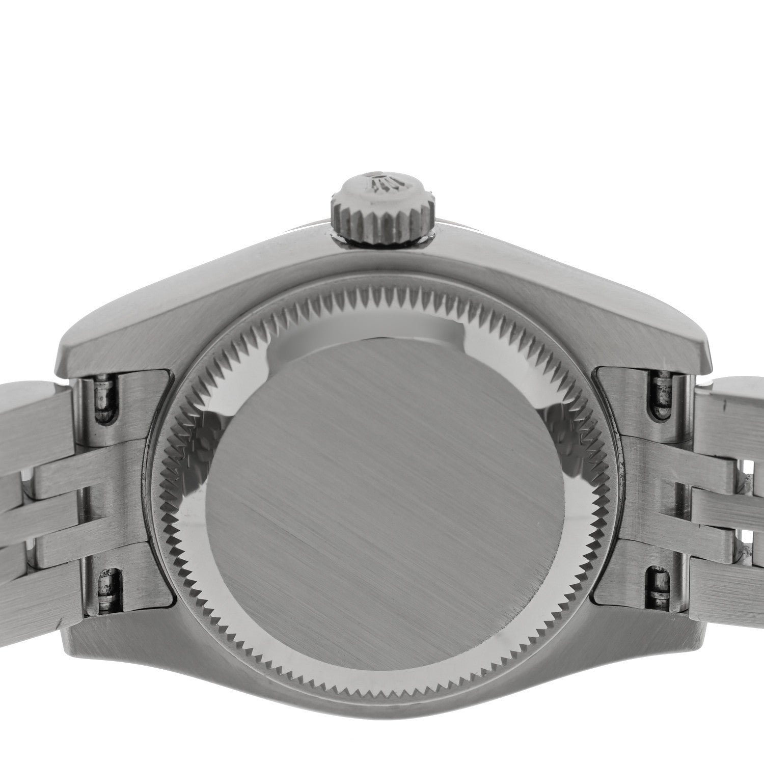 Rolex Stainless Steel 18K White Gold 26mm Oyster Perpetual Datejust Watch Black Roman 179174 4 of 5