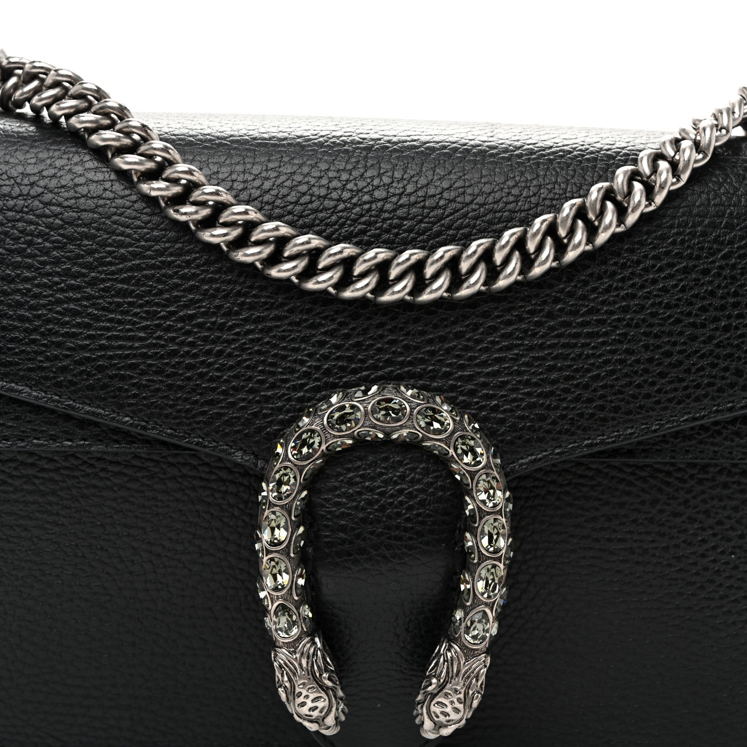 Gucci Pebbled Calfskin Small Dionysus Shoulder Bag Black 8 of 11