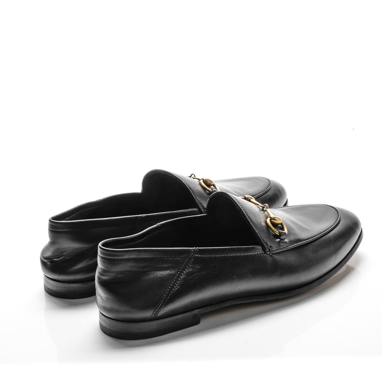 Lambskin Womens Brixton Horsebit Loafers 36 Black