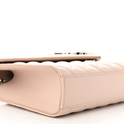 Saint Laurent Grain De Poudre Textured Mixed Matelasse Medium Triquilt Monogram Satchel Marble Pink 9 of 16