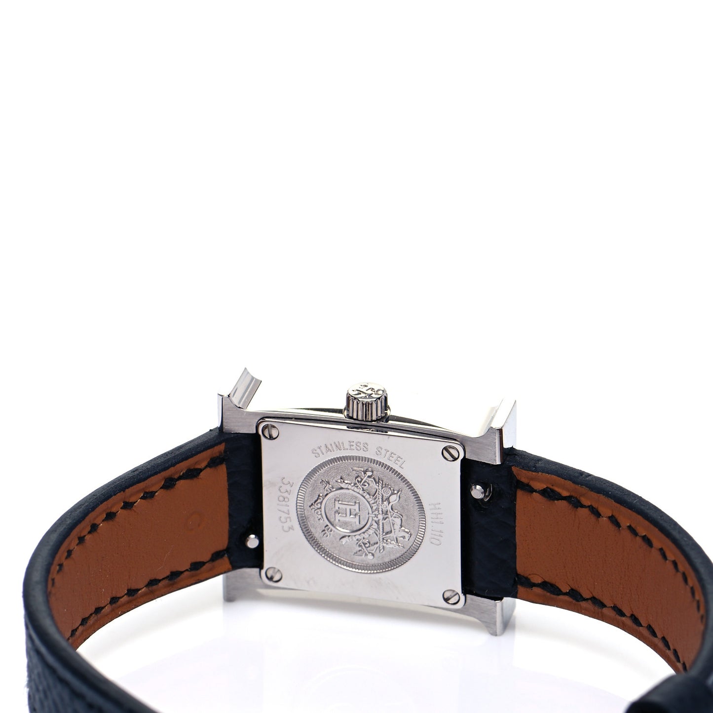 Stainless Steel Epsom 17.2mm Heure H Hour Quartz Watch Noir