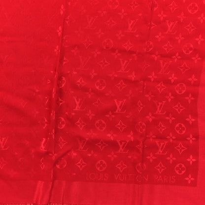 Louis Vuitton Silk Wool Monogram Shawl Pomme D'Amour 2 of 3