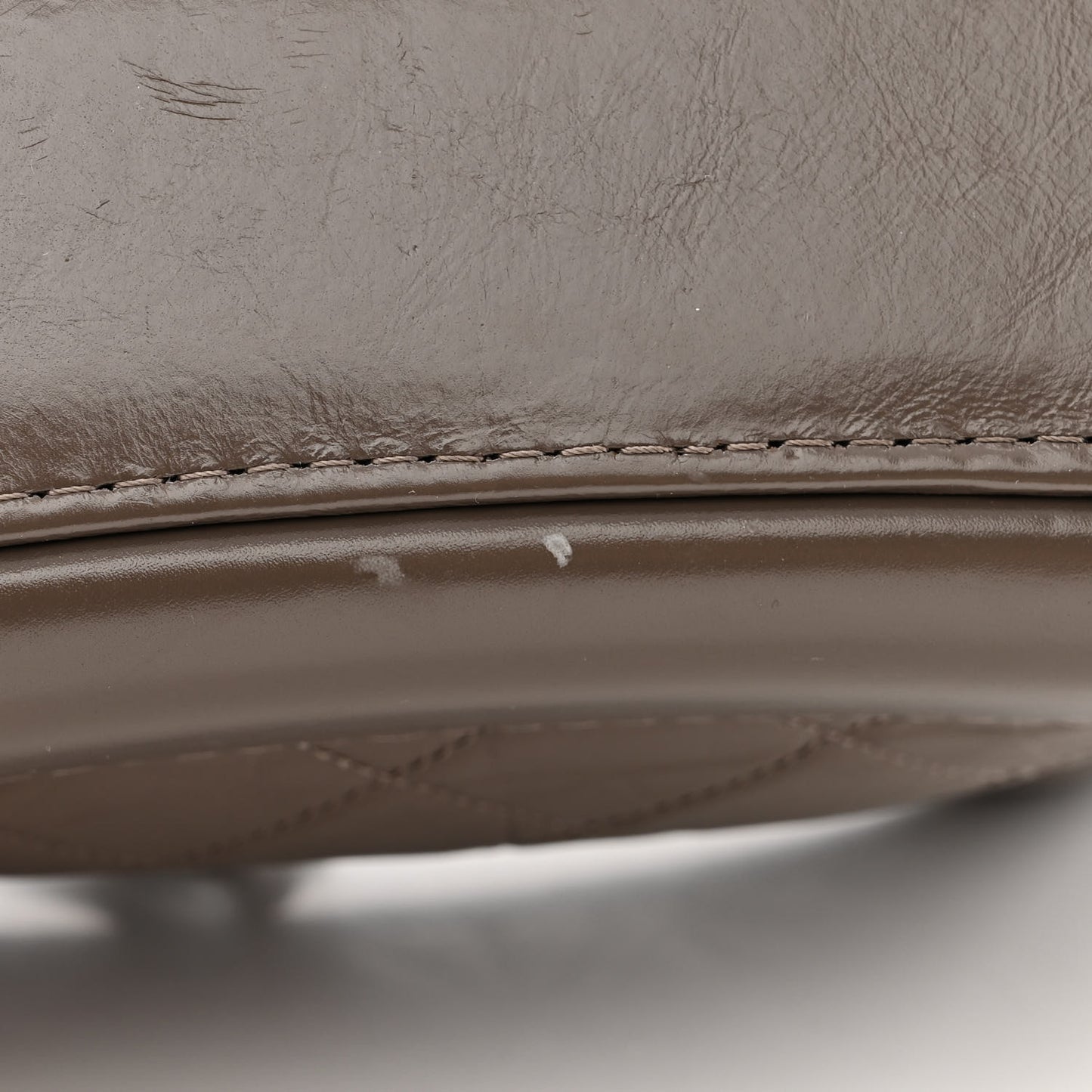 Aged Calfskin Quilted Small Gabrielle Hobo Grey