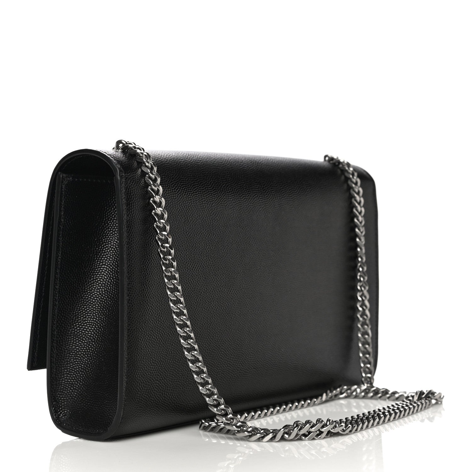 Saint Laurent Grain De Poudre Medium Classic Monogram Kate Tassel Satchel Black 3 of 10
