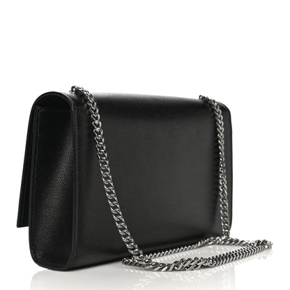 Saint Laurent Grain De Poudre Medium Classic Monogram Kate Tassel Satchel Black 3 of 10