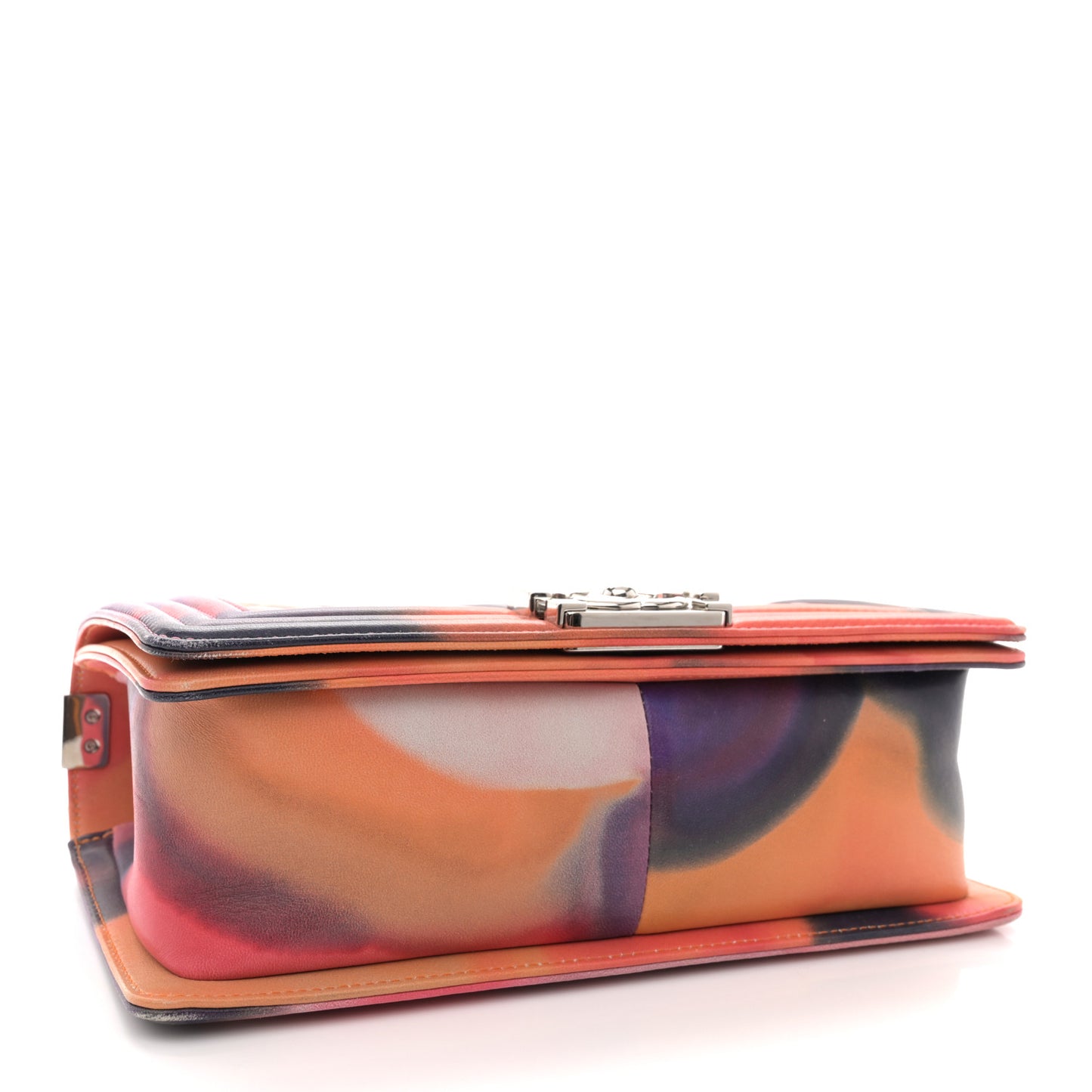 Printed Lambskin Quilted Medium Flower Power Boy Flap