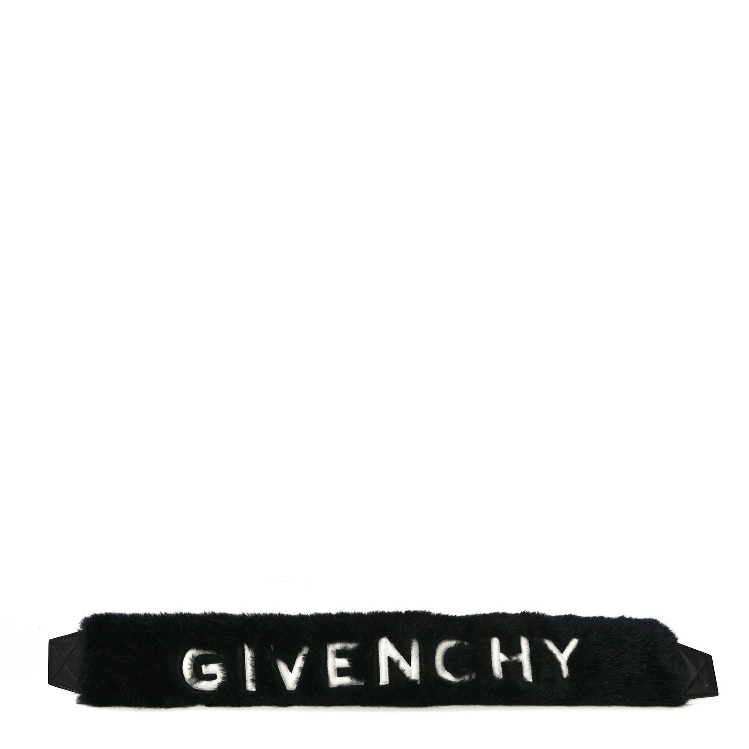 Givenchy Faux Fur Logo Bag Strap Black 2 of 7