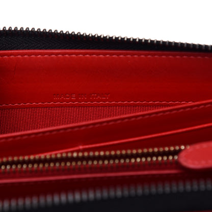 Christian Louboutin Calfskin Panettone Spiked Zip Around Wallet Black 7 of 7