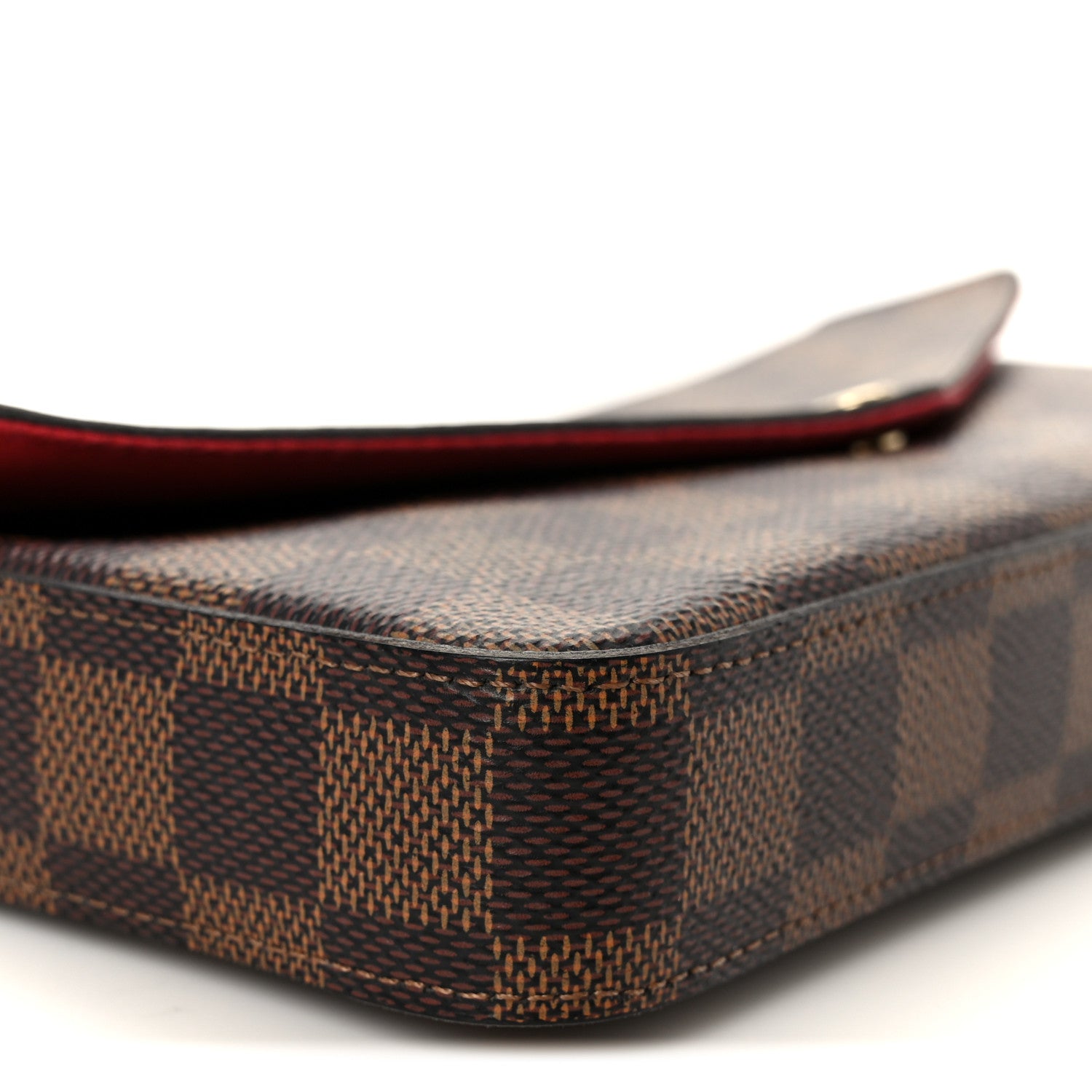 Louis Vuitton Damier Ebene Pochette Felicie Chain Wallet 13 of 16