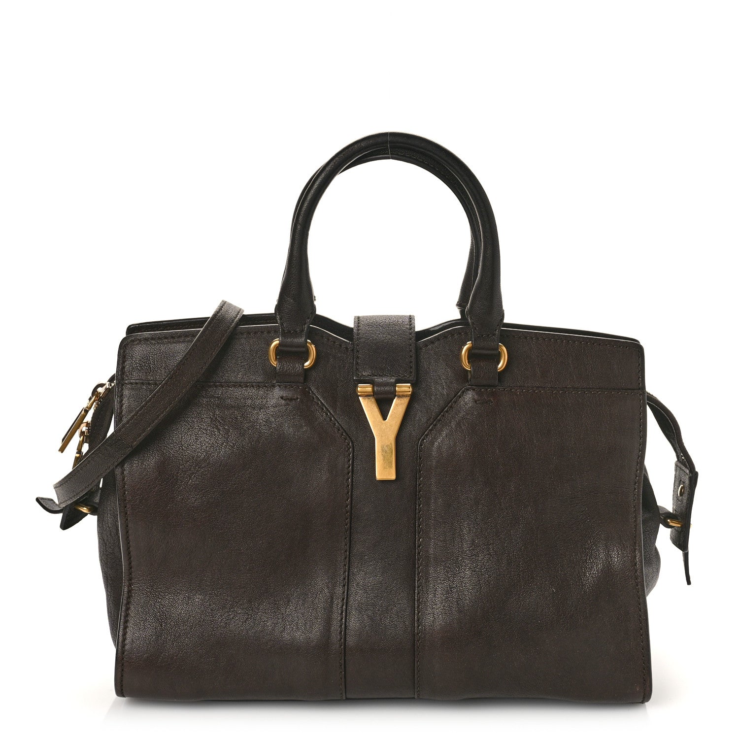Saint Laurent Sheepskin Small Cabas Chyc Dark Brown 1 of 9