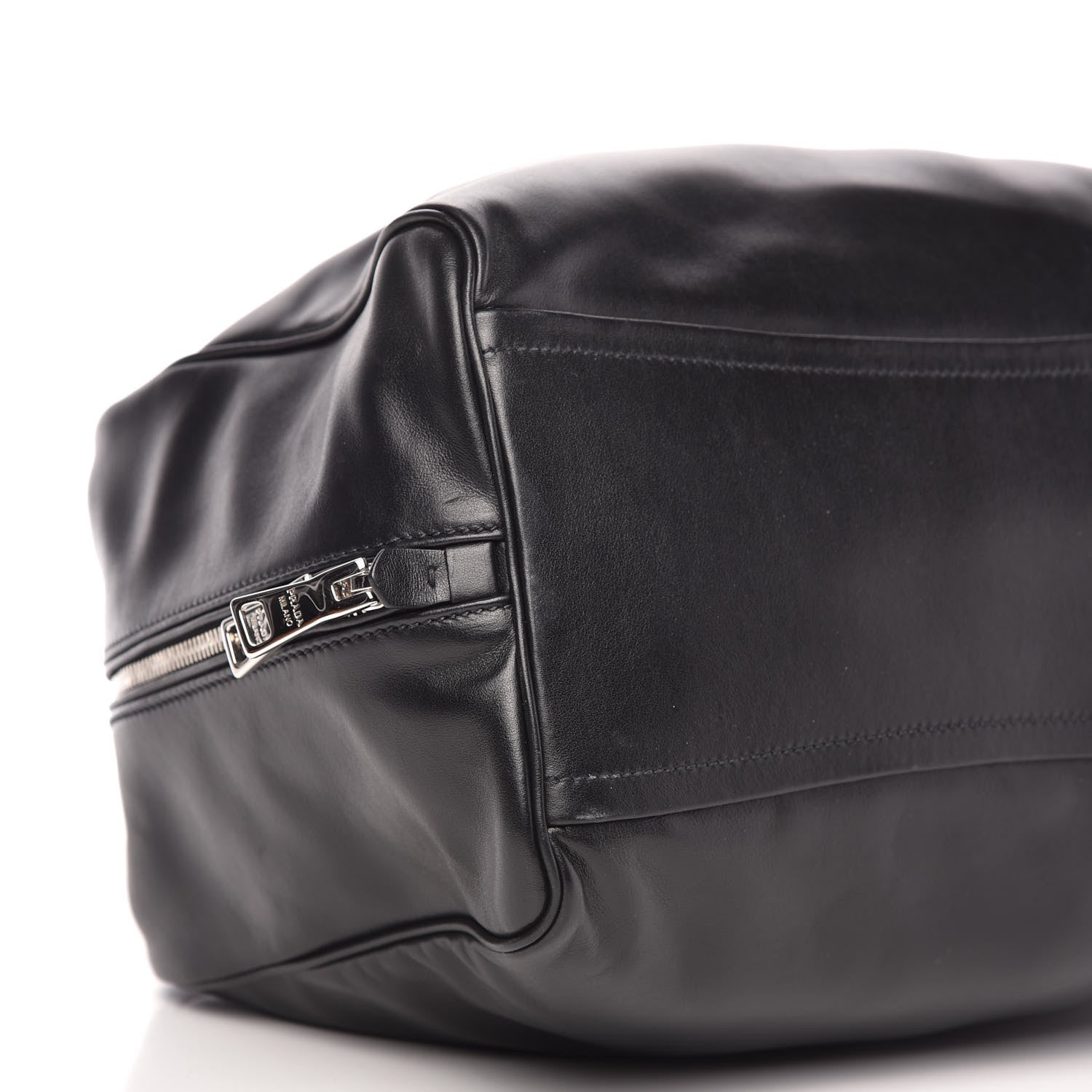 Prada Soft Calf Large Inside Tote Black Mughetto 6 of 10
