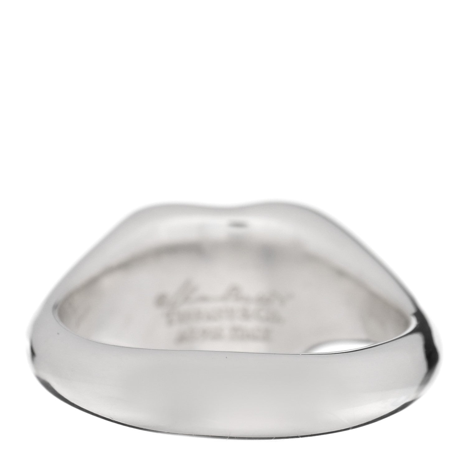 Tiffany Sterling Silver Elsa Peretti Full Heart Ring 49 4.75 3 of 5