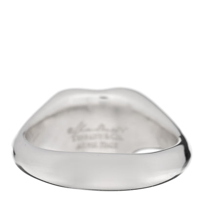 Tiffany Sterling Silver Elsa Peretti Full Heart Ring 49 4.75 3 of 5