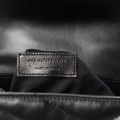 Saint Laurent Calfskin Y Quilted Monogram Toy Loulou Crossbody Bag Black 10 of 11
