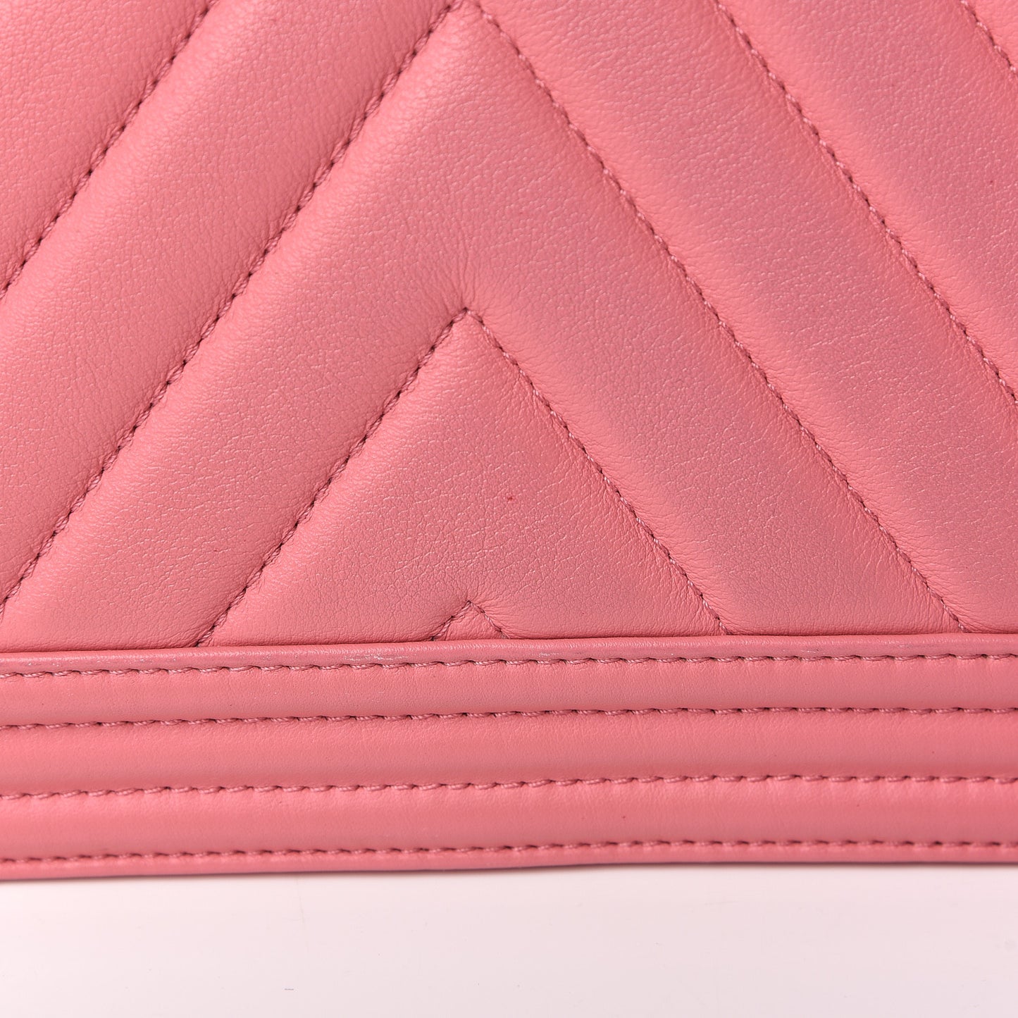 Calfskin Chevron Quilted Medium Boy Flap Pink