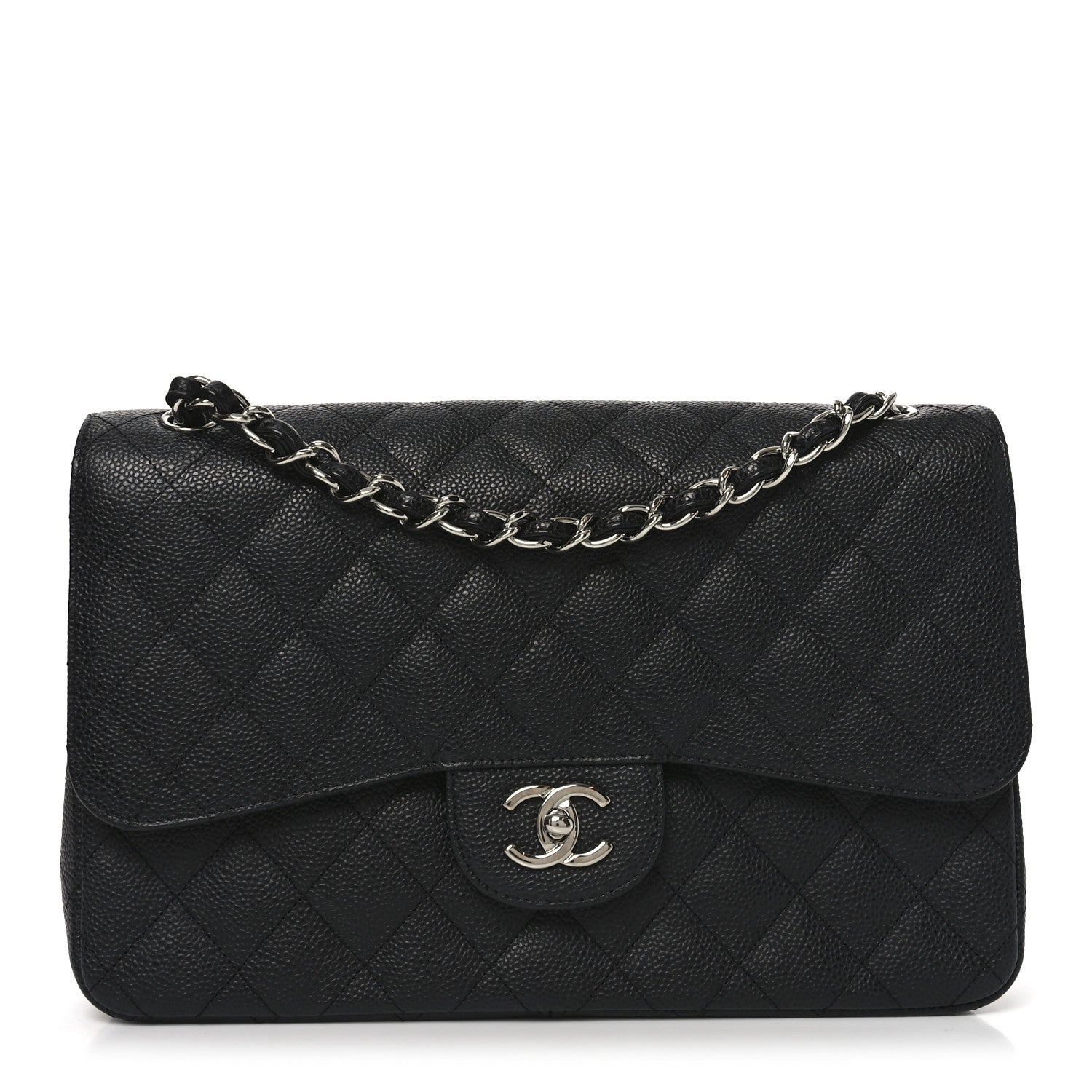 Chanel Caviar Quilted Jumbo Double Flap Black 1 of 11