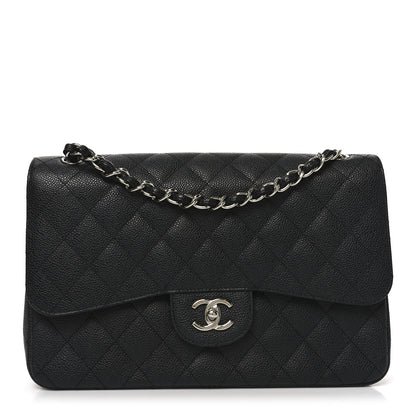 Chanel Caviar Quilted Jumbo Double Flap Black 1 of 11