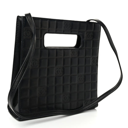 Chanel Lambskin CC Chocolate Bar Quilted Tote Black 3 of 11