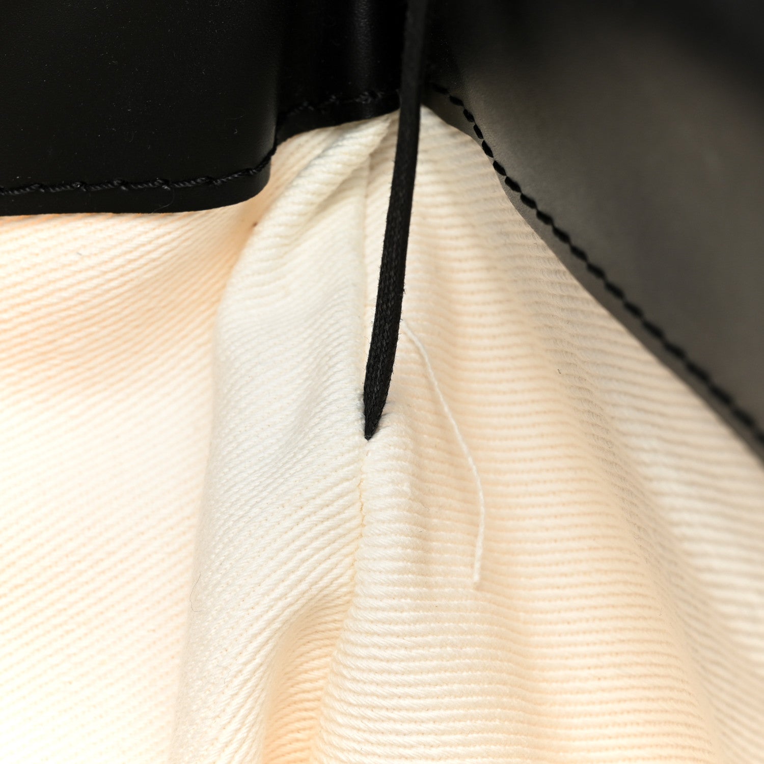Chanel Cotton Lambskin Quilted CC Tote White Black 10 of 11