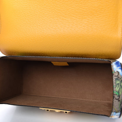 Gucci GG Supreme Monogram Flora Small Padlock Bamboo Shoulder Bag Beige Multicolor Crop 5 of 10