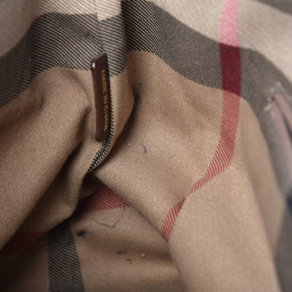 Burberry Canvas Calfskin Logo Tote Brown 10 of 15