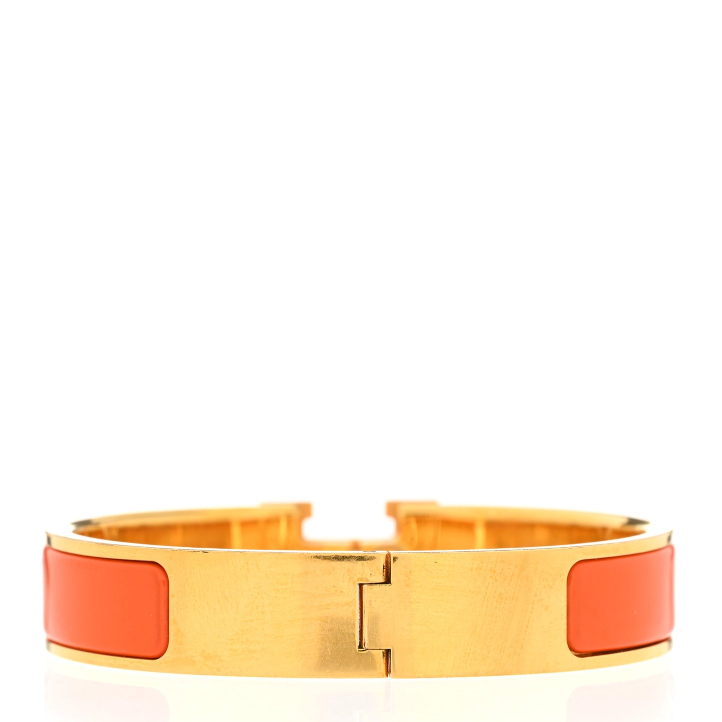 Enamel Narrow Clic Clac H Bracelet PM Orange