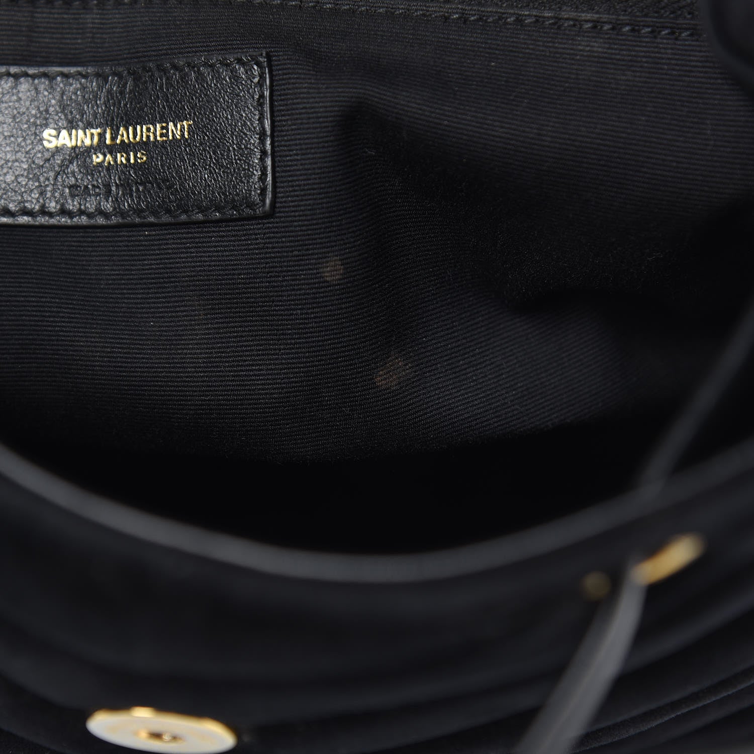 Saint Laurent Velvet Y Quilted Monogram Small Loulou Backpack Black 14 of 17