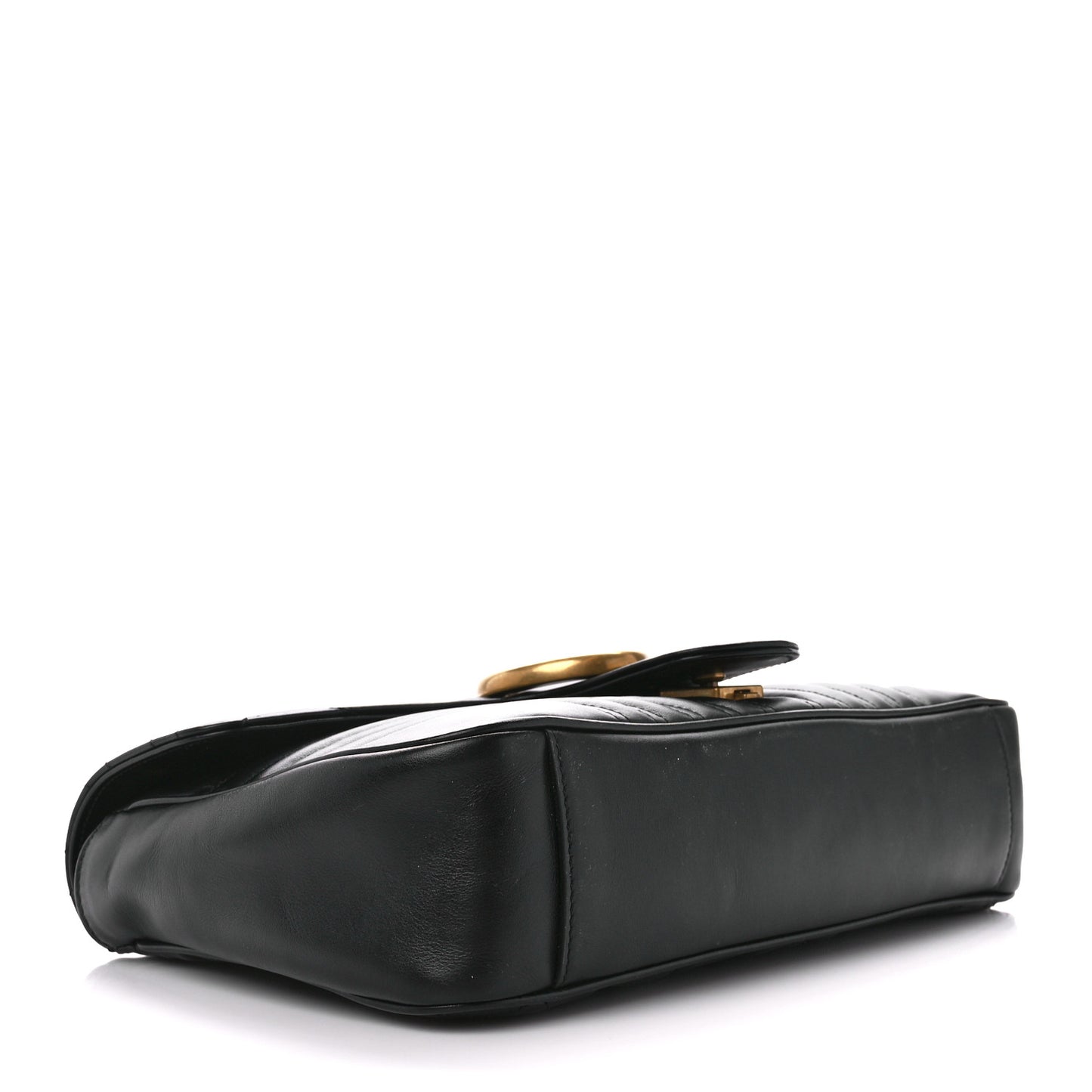 Calfskin Matelasse Medium GG Marmont Shoulder Bag Black