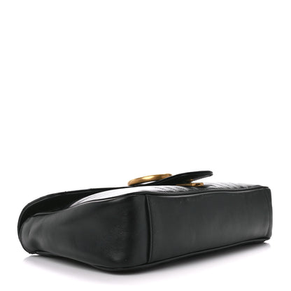 Gucci Calfskin Matelasse Medium GG Marmont Shoulder Bag Black 4 of 11