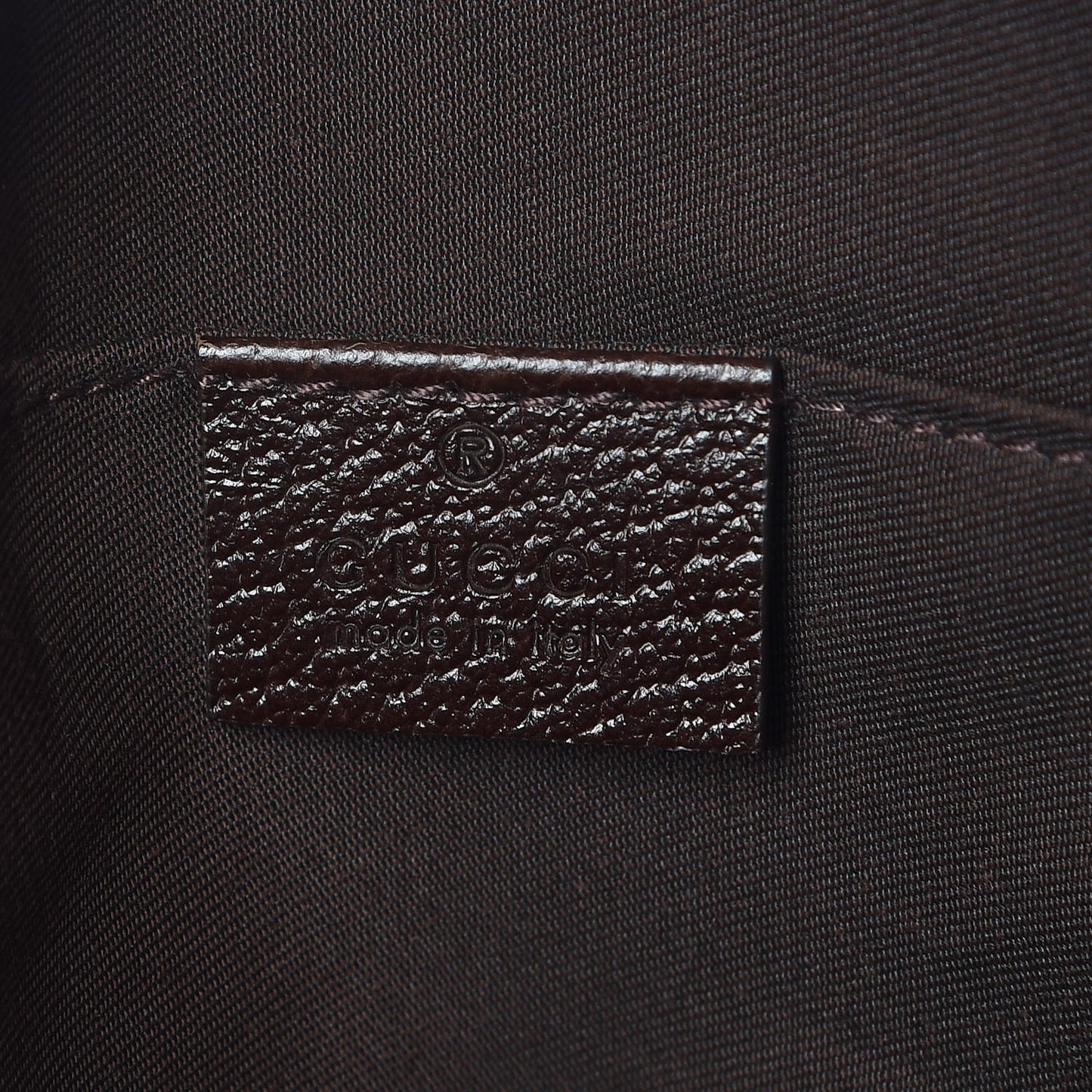 GG Monogram Medium Web Handle Vertical Tote Dark Brown