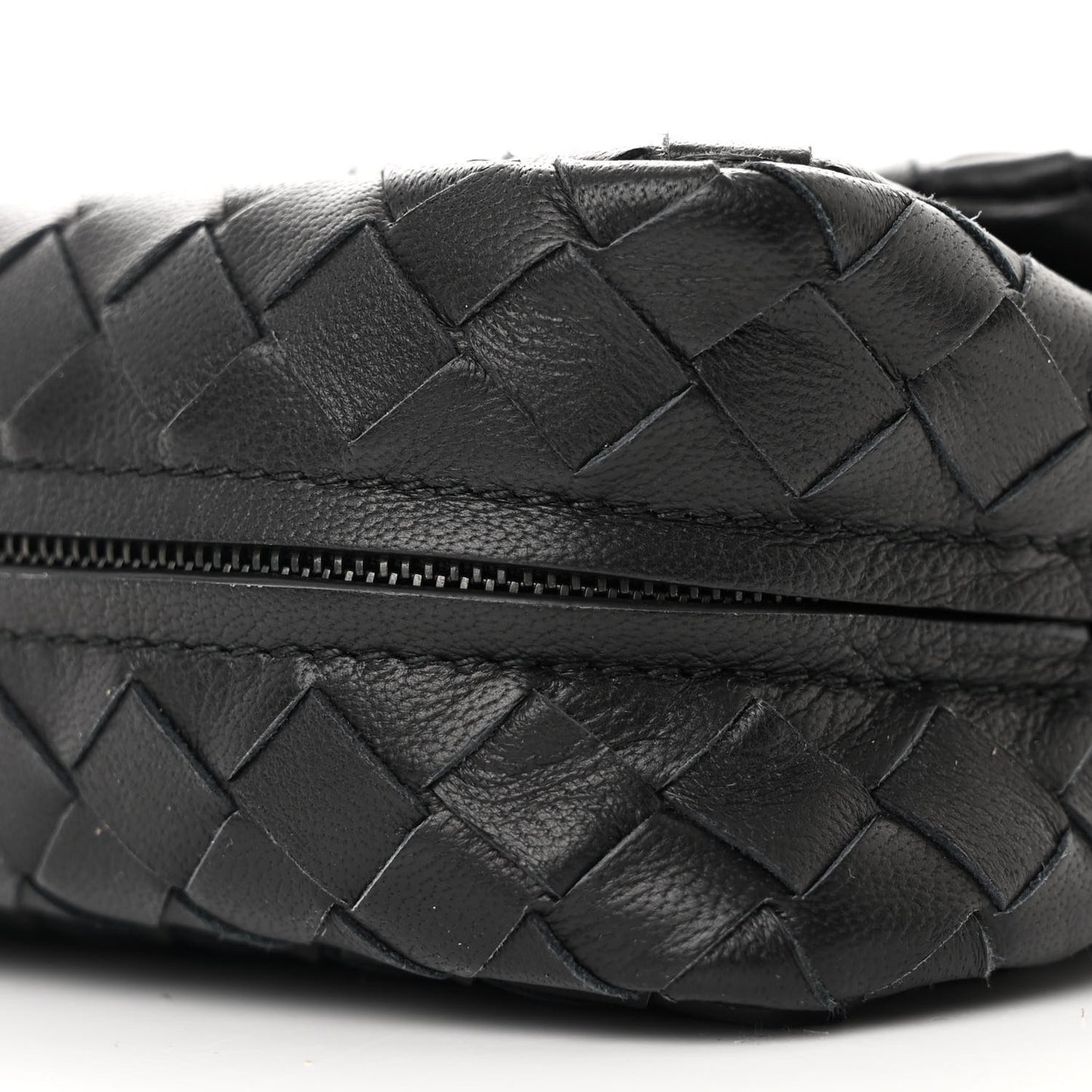 Nappa Intrecciato Mini Chain Messenger Black