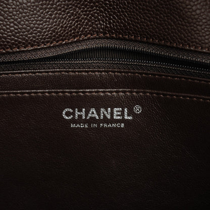 Chanel Caviar Quilted Jumbo Single Flap Dark Brown 7 of 8