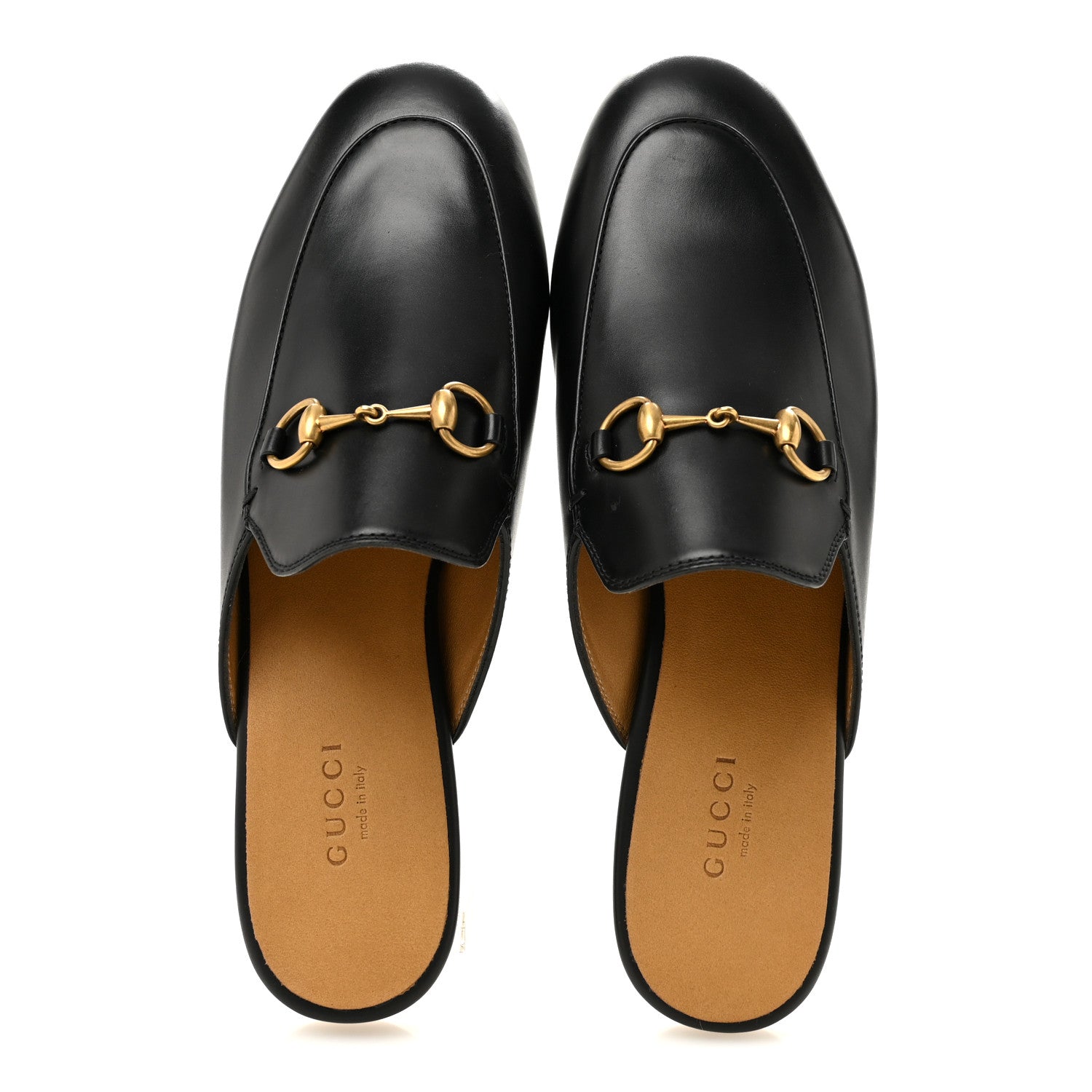 Gucci Calfskin Womens Princetown Slippers 37.5 Black 2 of 10