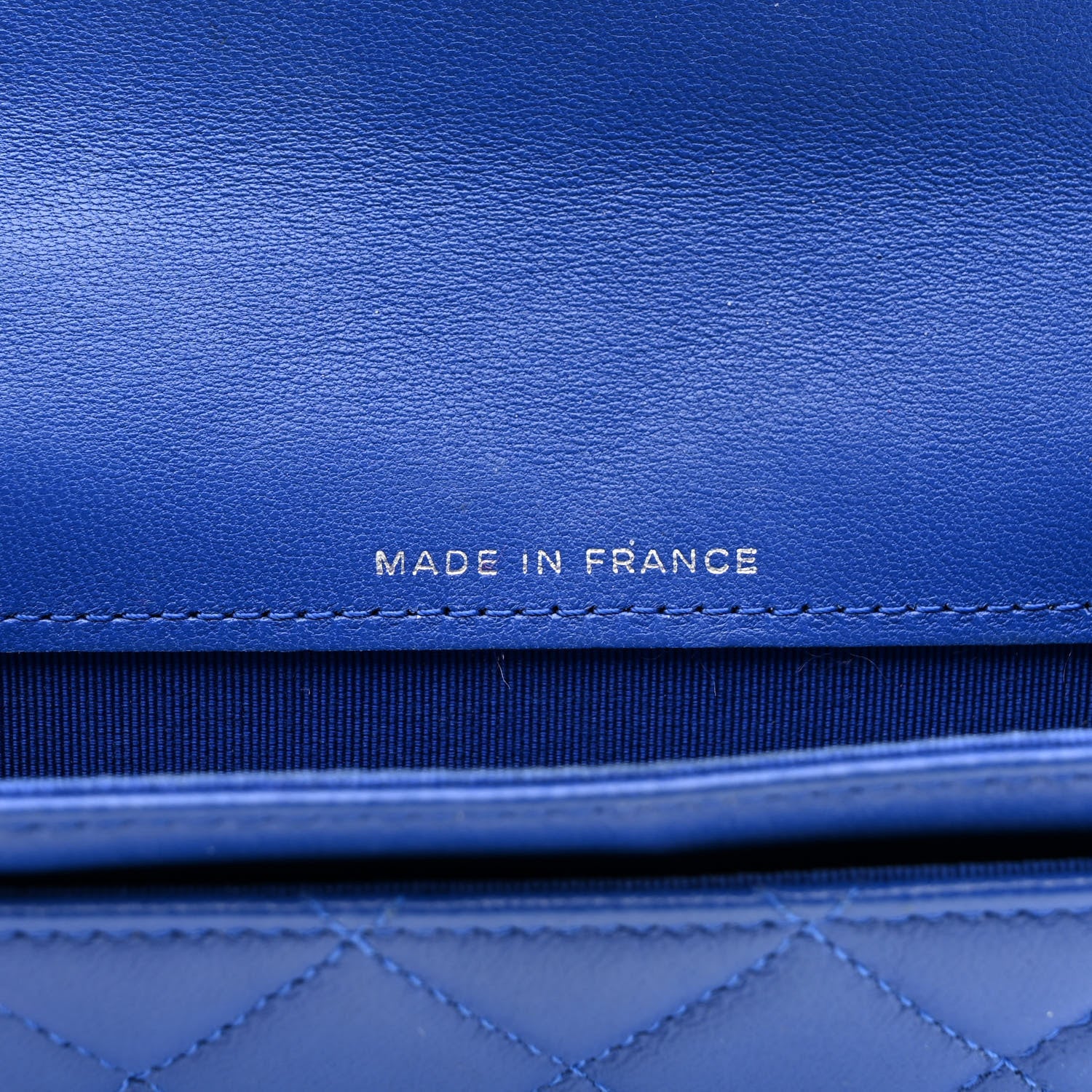 Chanel Lambskin Quilted Flap Card Holder Royal Blue 7 of 14