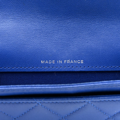 Chanel Lambskin Quilted Flap Card Holder Royal Blue 7 of 14