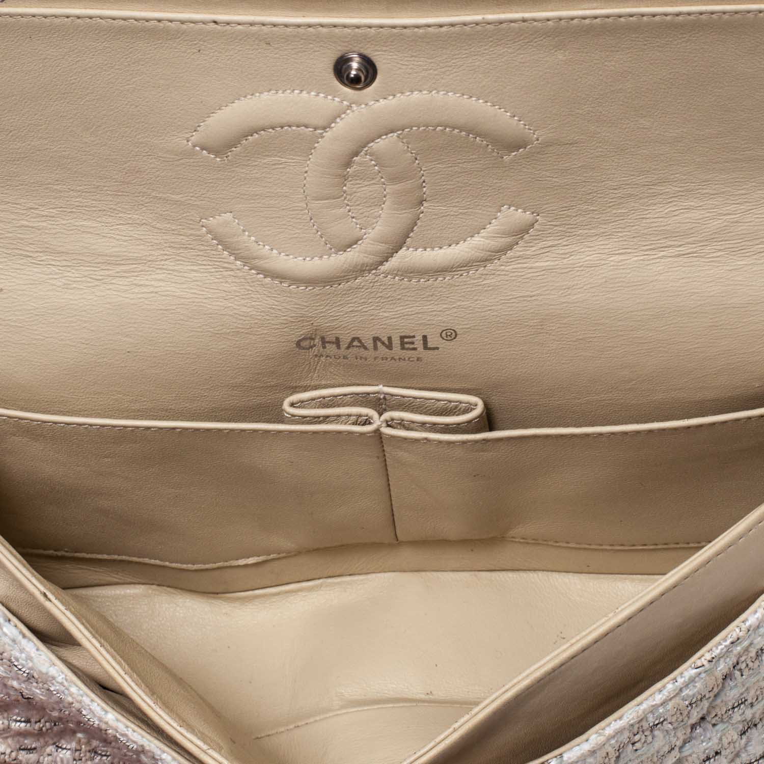Chanel Tweed Medium Double Flap Beige 9 of 9