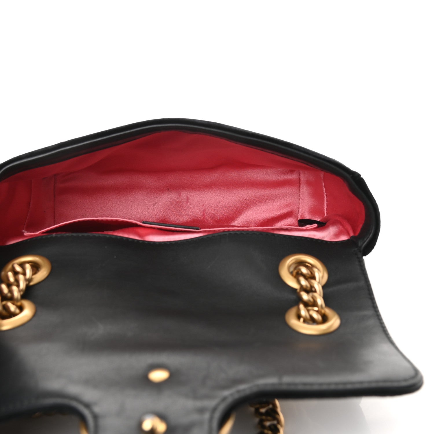 Gucci Velvet Matelasse Mini GG Marmont Shoulder Bag Black 5 of 9