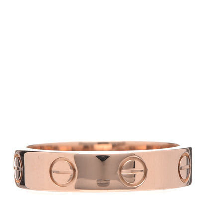 Cartier 18K Pink Gold Diamond 4mm LOVE Ring 48 4.25 3 of 4