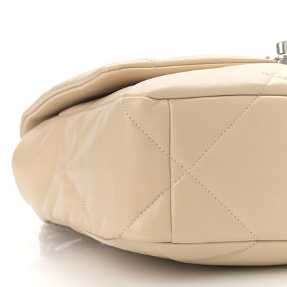 Chanel Lambskin Quilted Large Chanel 19 Flap Beige 8 of 9