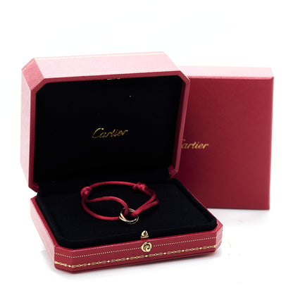 Cartier 18K Pink Yellow White Gold Trinity Cord Bracelet Red 7 of 7